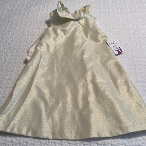 Gabby Metallic Gold Swing Dress, Size 10